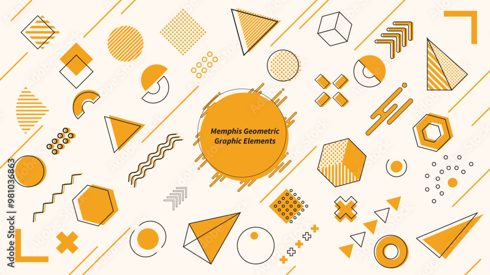 Memphis Geometric Graphic Elements Memphis Geometric Graphic Elements