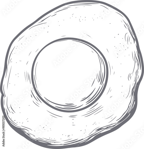 Fried egg clipart design illustration