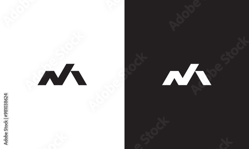NA logo, monogram unique logo, black and white logo, premium elegant logo, letter NA Vector