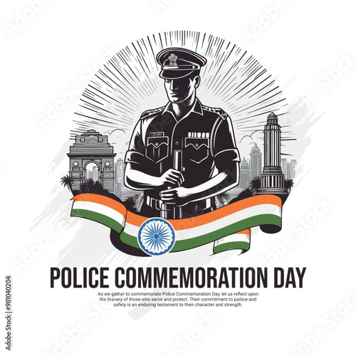 Police Commemoration Day social media post template banner