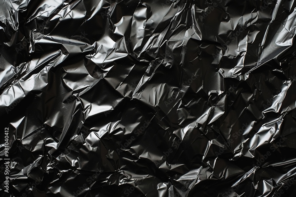 A black piece of paper with a crumpled texture A black piece of paper with a crumpled texture
