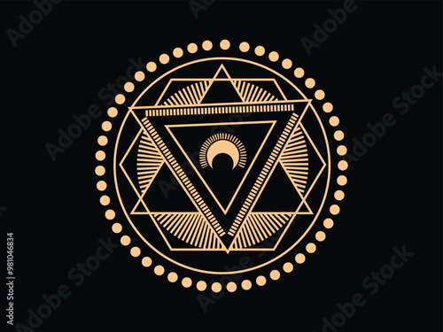 sacred geometry, Merkaba, spiritual, mandala, mystical moon, Victor
