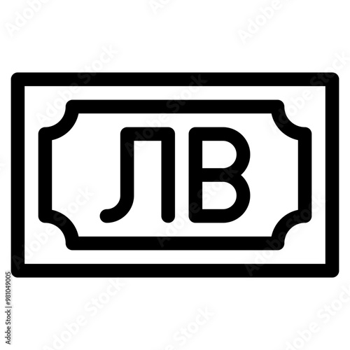 Bulgarian lev, banknote, country, money, cash Icon