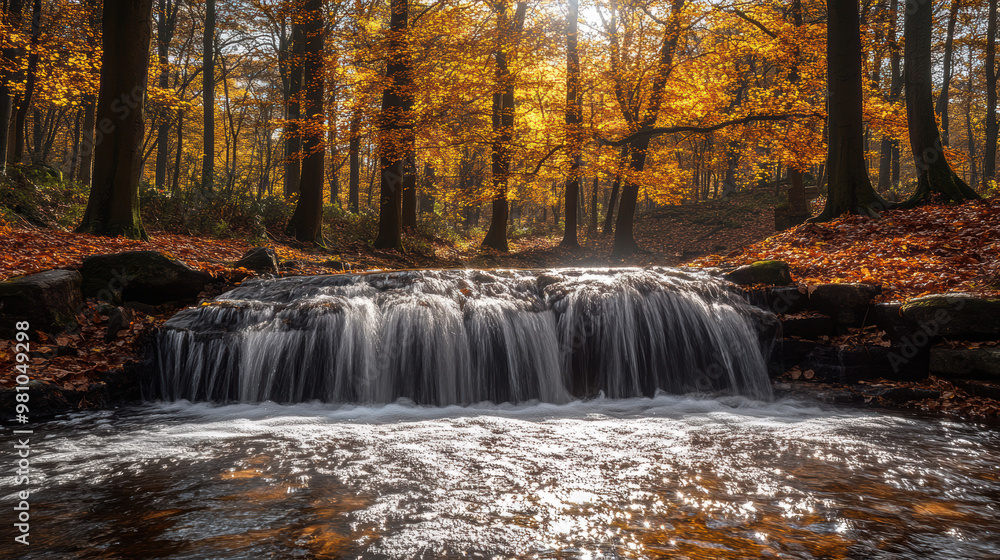 Autumn outdoor nature scenery in illustration style Autumn outdoor nature scenery in illustration style