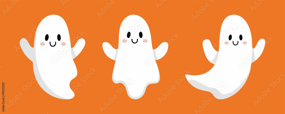 halloween ghost flat set halloween ghost flat set
