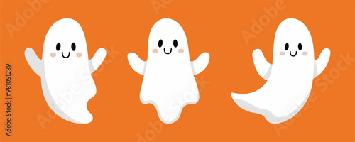 halloween ghost flat set