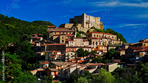 Obraz na płótnie Brienza, Castello Caracciolo e borgo medievale, Potenza, Basilicata, Italia