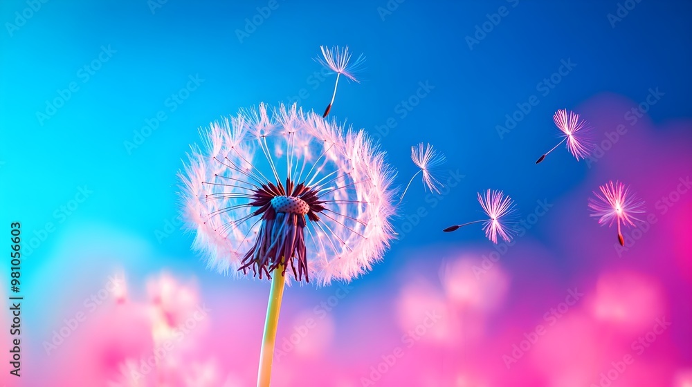 Macro shot of a dandelion in its seed stage, captured against a soft pastel backgroundThe fine details of the seeds create a delicate and whimsical effect, perfect for nature or abstract themes Macro shot of a dandelion in its seed stage, captured against a soft pastel backgroundThe fine details of the seeds create a delicate and whimsical effect, perfect for nature or abstract themes