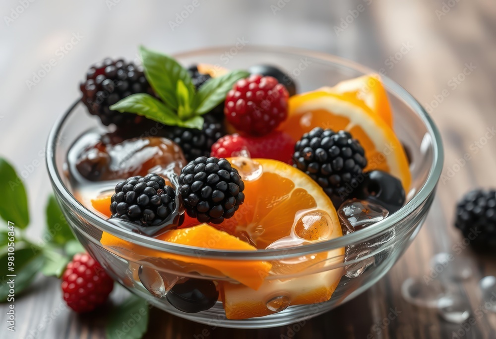 A bowl of fruit with blackberries and raspberries on it

