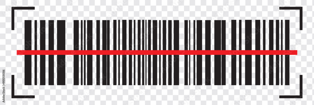 Realistic barcode. Barcode icon. Vector illustration. EPS 10. Realistic barcode. Barcode icon. Vector illustration. EPS 10.