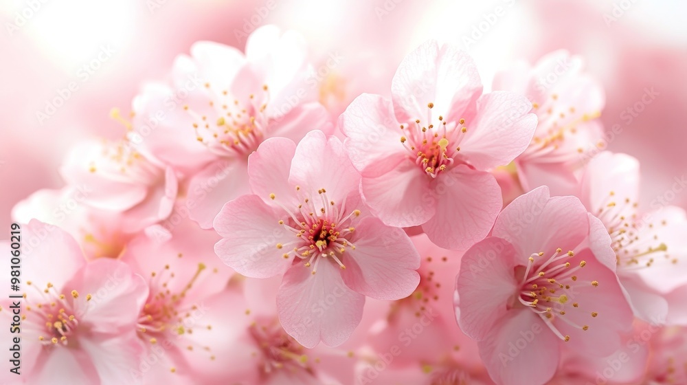 Delicate pink cherry blossoms close-up on a pure white background, soft-focus, highly detailed petals, single object, spring-themed design element. Delicate pink cherry blossoms close-up on a pure white background, soft-focus, highly detailed petals, single object, spring-themed design element.