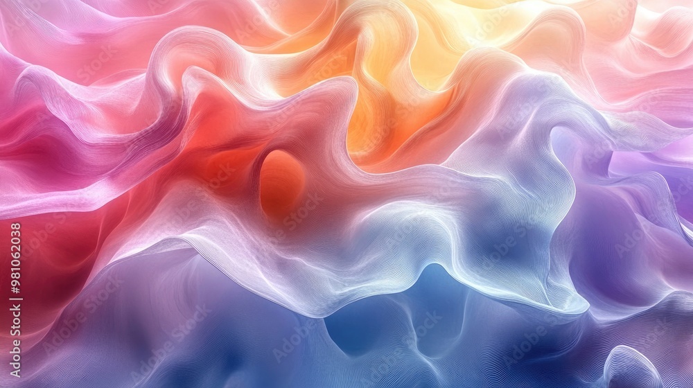 Obraz premium Soft Pastel Gradient Background for Elegant Design Projects