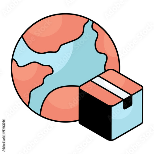 A perfect design icon of global delivery