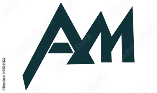 AM letter logo icon design. Classic style luxury initials monogram.
