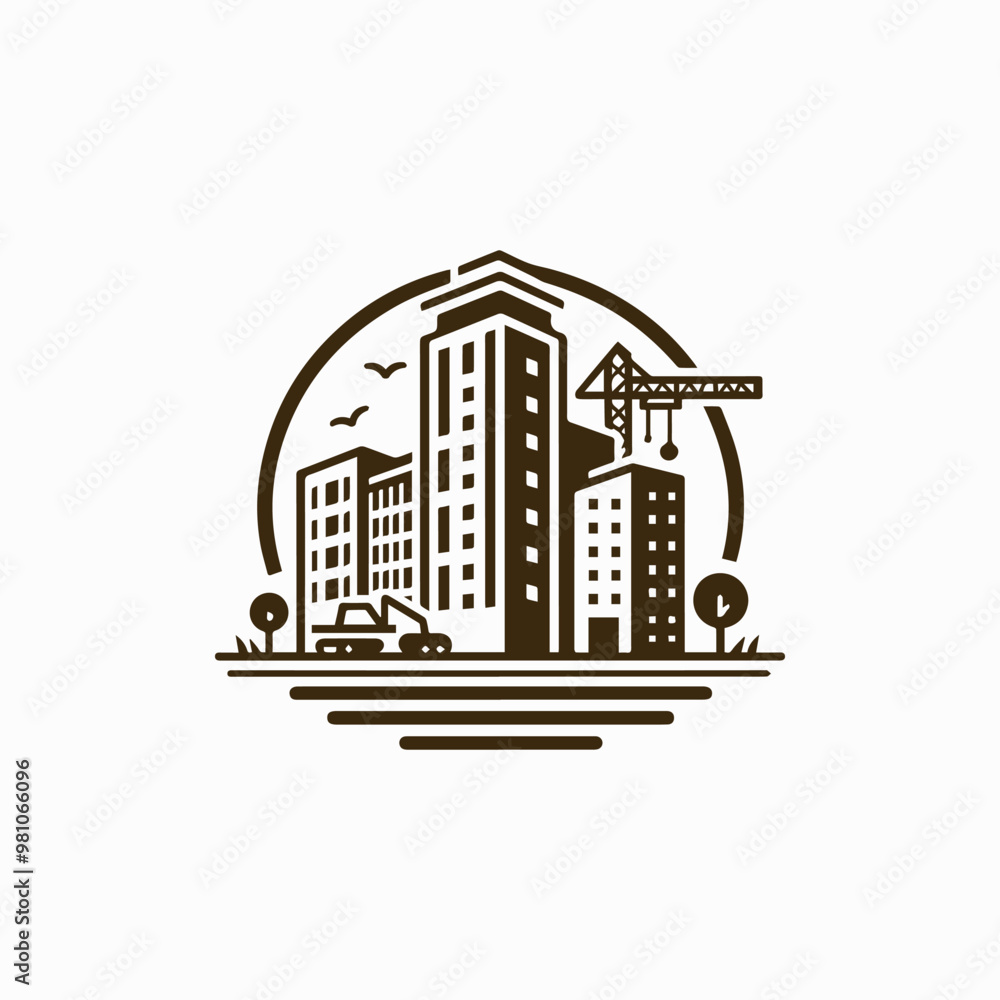 Naklejka premium Infrastructure logo ready for sale.