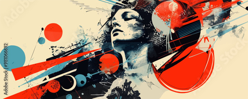 Combine hand-drawn and photographic elements, blending different media for a unique and contemporary take