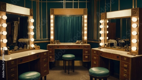 dressing room with mirrors