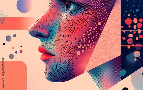 Skin Diseases Exploration: Modern Graphic Design with Clean Lines and Vibrant Visuals