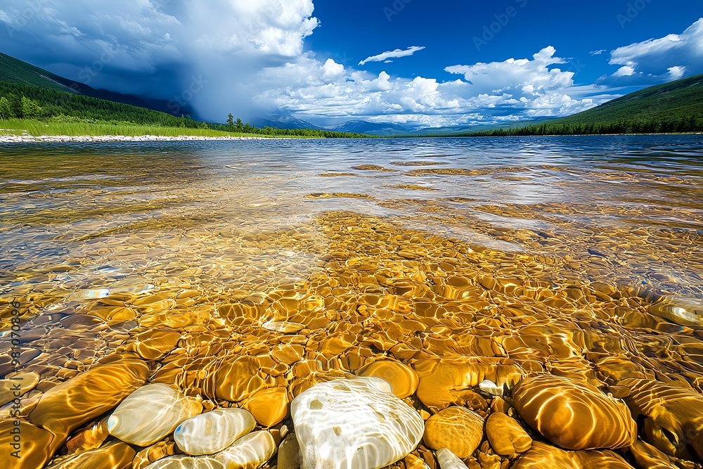 Acid rain altering the pH of lakes and rivers, affecting aquatic life ...