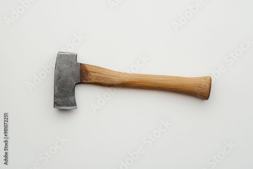 A Handcrafted Axe With a Wooden Handle