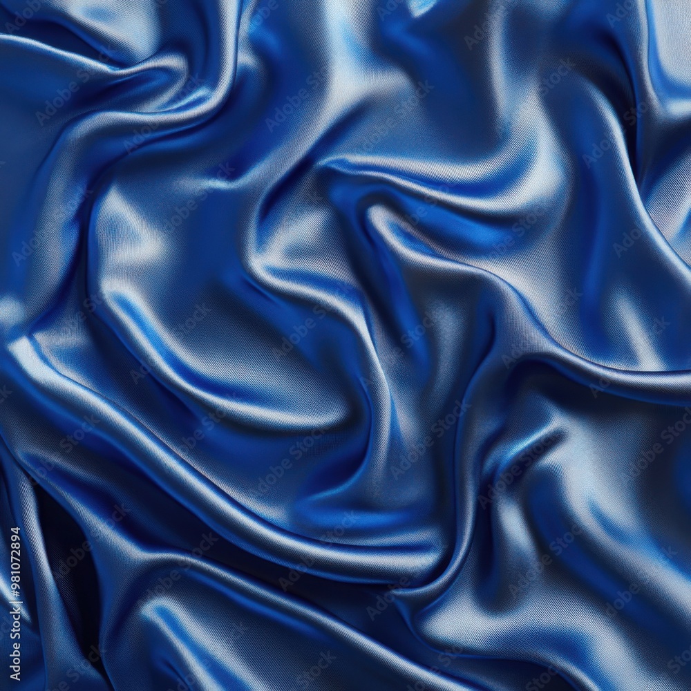 Blue satin cloth, luxury background for products display. Blue satin cloth, luxury background for products display.