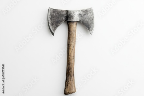 A Double-Headed Axe with a Wooden Handle