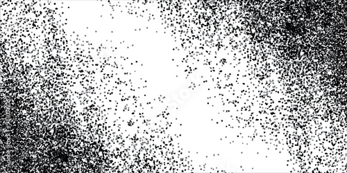 Abstract grunge halftone vector frame design. Modern dotted design element.