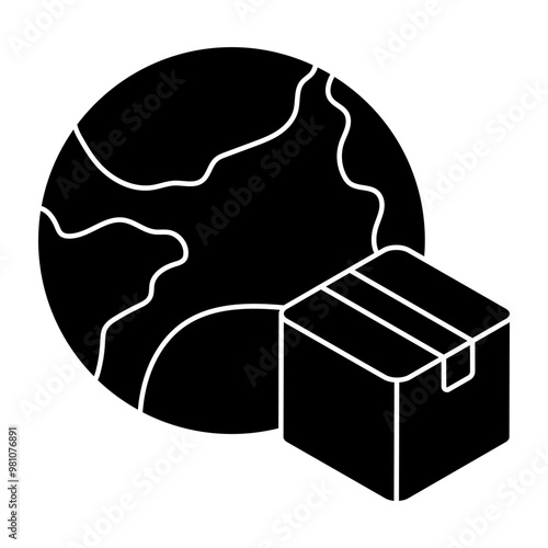 A perfect design icon of global delivery