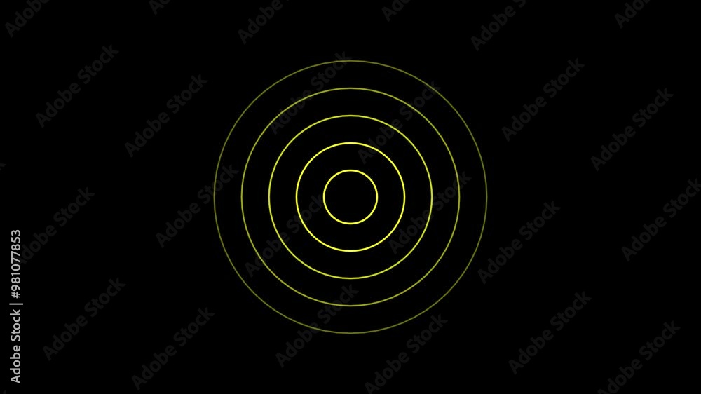 Digital radio wave signal animation on a black background. Digital radio wave signal animation on a black background.