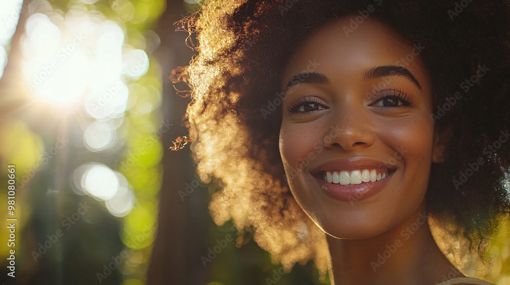 A close-up shot of a woman with a joyful expression, smiling happily. A close-up shot of a woman with a joyful expression, smiling happily.
