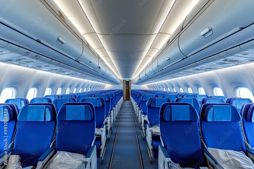 Fototapeta premium Adaptive customization in airline ticketing, where passengers can choose packages with varying levels of comfort, baggage, and in-flight services