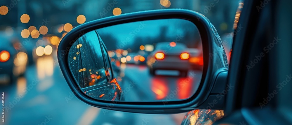 Expansive image capturing the moment a driver checks their blind spot before merging prioritizing the safety of themselves and others Expansive image capturing the moment a driver checks their blind spot before merging prioritizing the safety of themselves and others