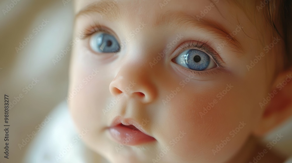 Innocence Captured: Cinematic Close-Up of Baby's Face Radiating Purity and Vulnerability Innocence Captured: Cinematic Close-Up of Baby's Face Radiating Purity and Vulnerability