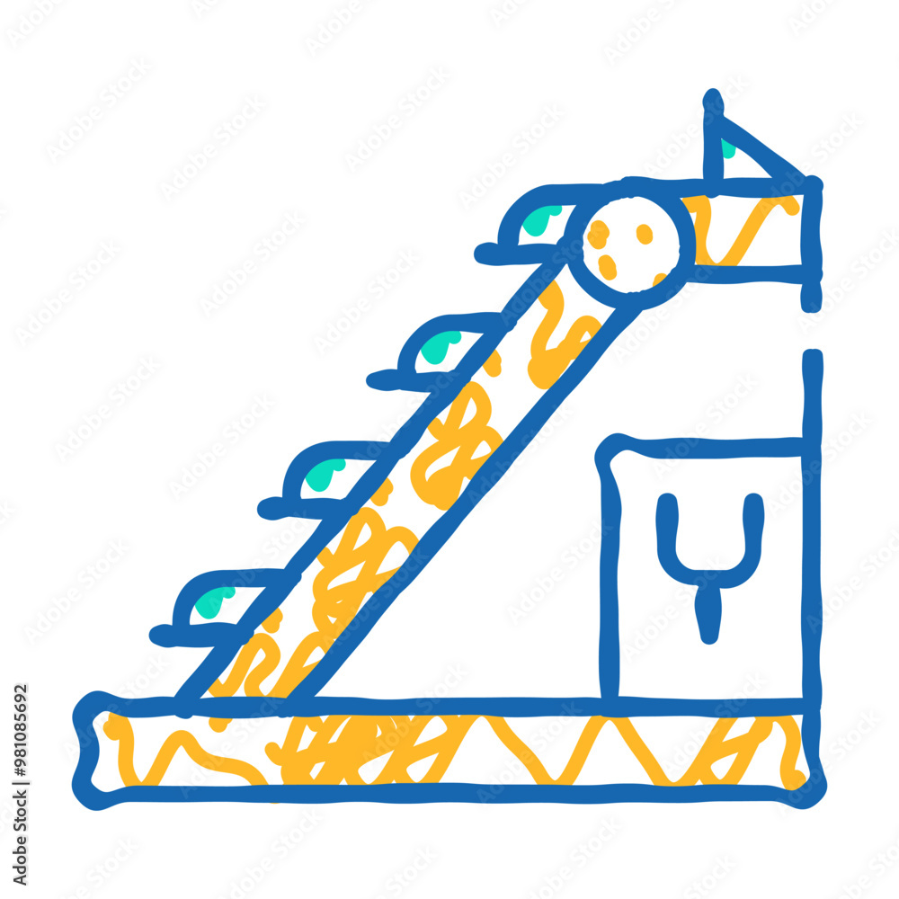 sorting line doodle icon sketch vector. sorting line sign. isolated symbol illustration sorting line doodle icon sketch vector. sorting line sign. isolated symbol illustration