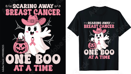 Wizard Ghosts Sweatshirt, Breast Cancer Awareness Halloween T-Shirt, Support Breast Cancer Support Tee,Retro Breast Cancer Png, Breast Cancer Awareness Png, Halloween Pink Ghost png, Halloween Shirt 