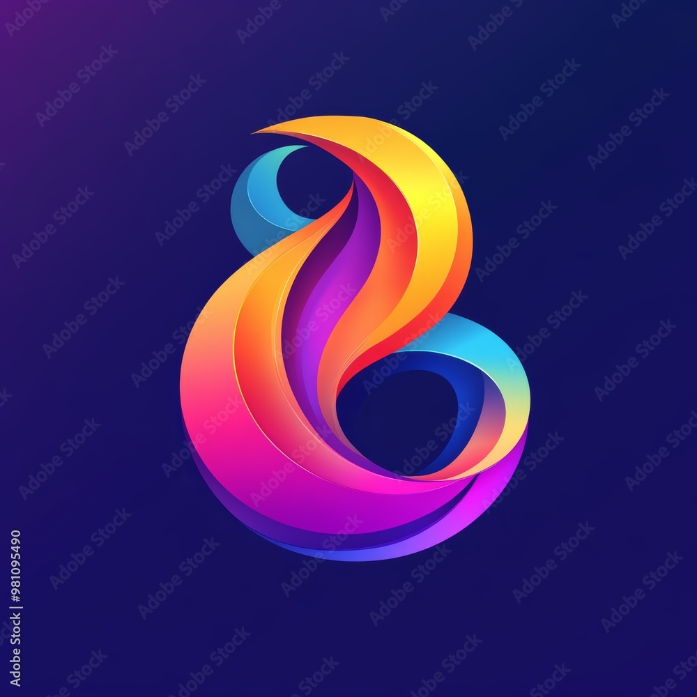 Abstract Colorful Infinity Symbol Design Abstract Colorful Infinity Symbol Design