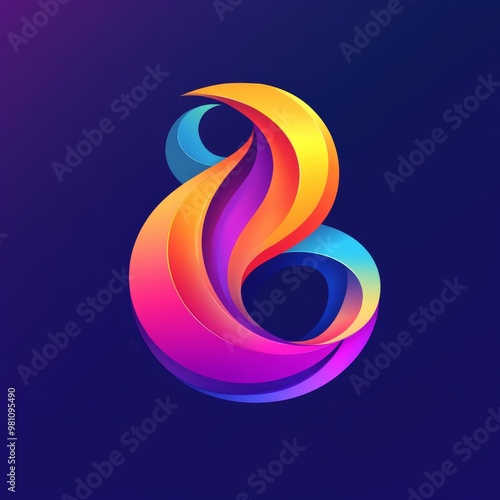 Abstract Colorful Infinity Symbol Design