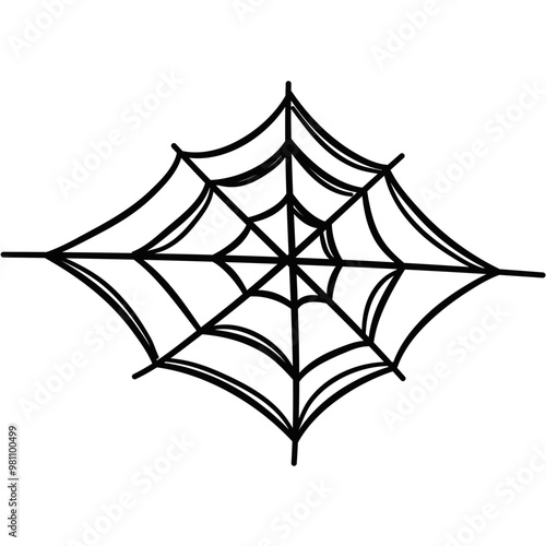 Spider Web Hand Drawn