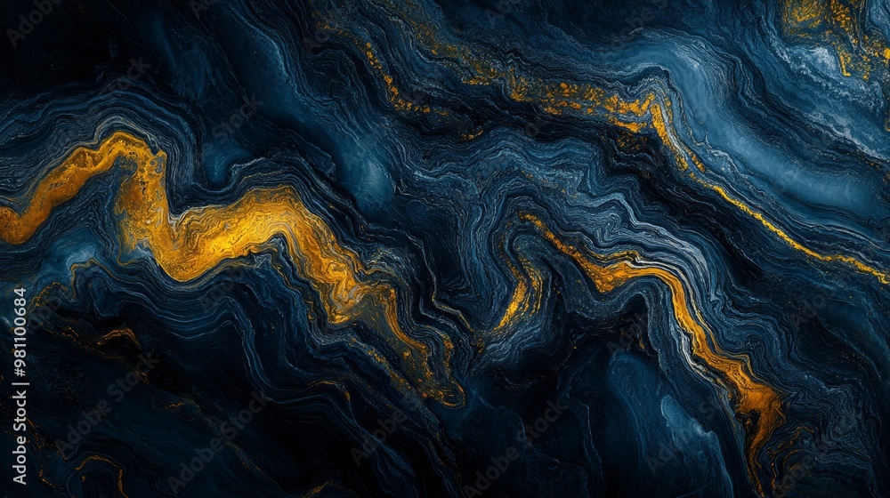Abstract Blue and Yellow Background with Detailed Rock Texture - AI generated illustration Abstract Blue and Yellow Background with Detailed Rock Texture - AI generated illustration