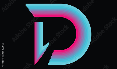 Letter D Logo Vector Template Abstract Monogram Symbol