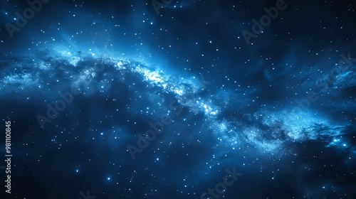 A Galactic Nebula with Scattered Stars and Glowing Clouds