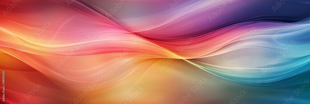 Elegant and Dreamy Abstract Colorful Background with Soft Waves - AI generated illustration. Elegant and Dreamy Abstract Colorful Background with Soft Waves - AI generated illustration.