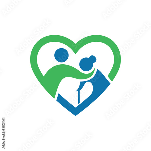 ELDER OR SENIOR CARE LOGO illustration