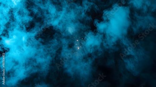 Abstract Blue Smoke Background - Moody Texture