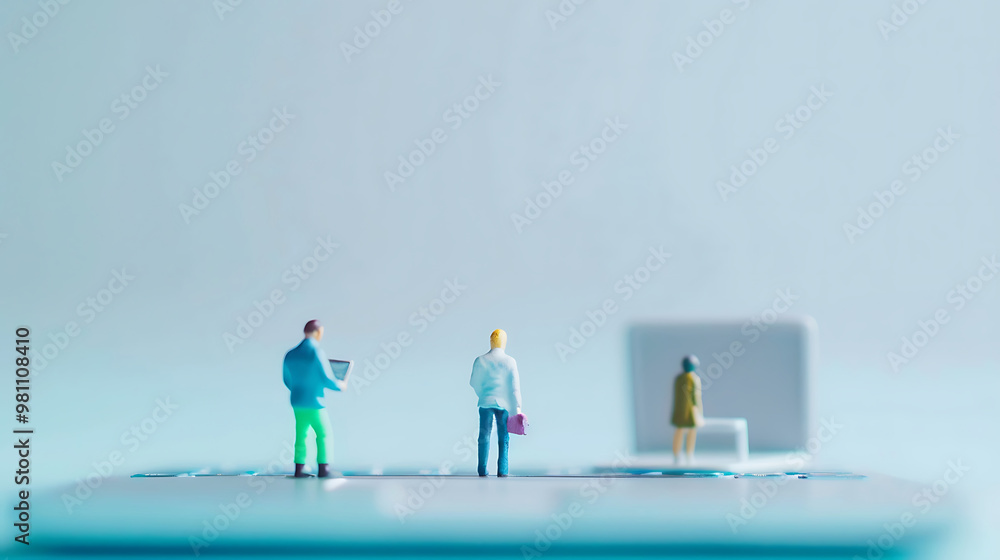 Obraz premium miniature technology poster