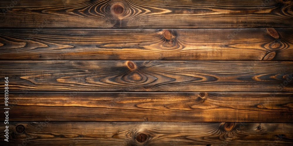 Dark, textured wooden planks with a natural grain pattern Dark, textured wooden planks with a natural grain pattern