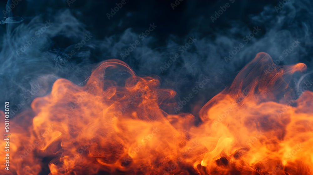 Fototapeta premium Abstract Fire and Smoke Background