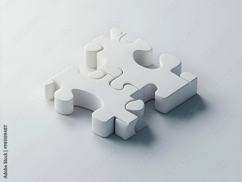 Minimalist 3D Puzzle Concept on Flat White Background: Assembling Election Integrity Symbol with Copy Space for Voter Trust Messaging Minimalist 3D Puzzle Concept on Flat White Background: Assembling Election Integrity Symbol with Copy Space for Voter Trust Messaging