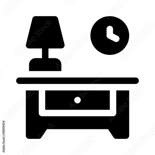 Nightstand glyph icon