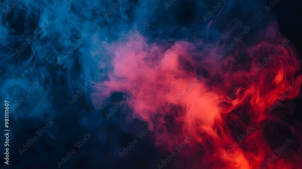 Abstract Red and Blue Smoke Background Abstract Red and Blue Smoke Background